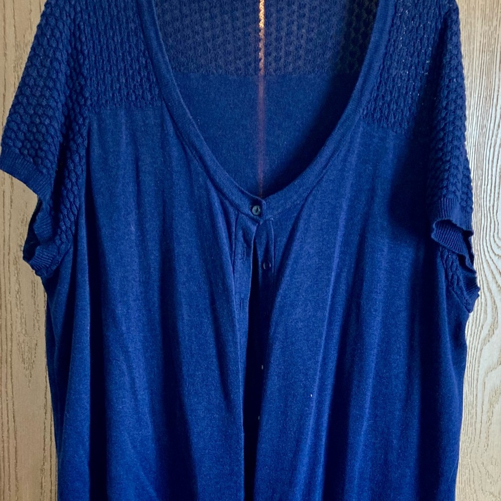 Modcloth Blue Relaxed Buttoned Cardigan